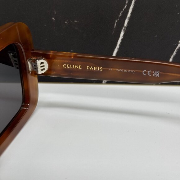 NEW CELINE CL40304U 53A HAVANA GRAY WOMEN SUNGLASSES CELINE - Picture 9 of 10